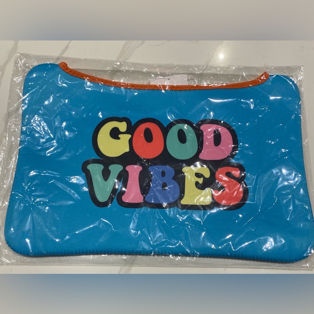New Good Vibes Laptop Sleeve Case Bag Cover Blue Universal